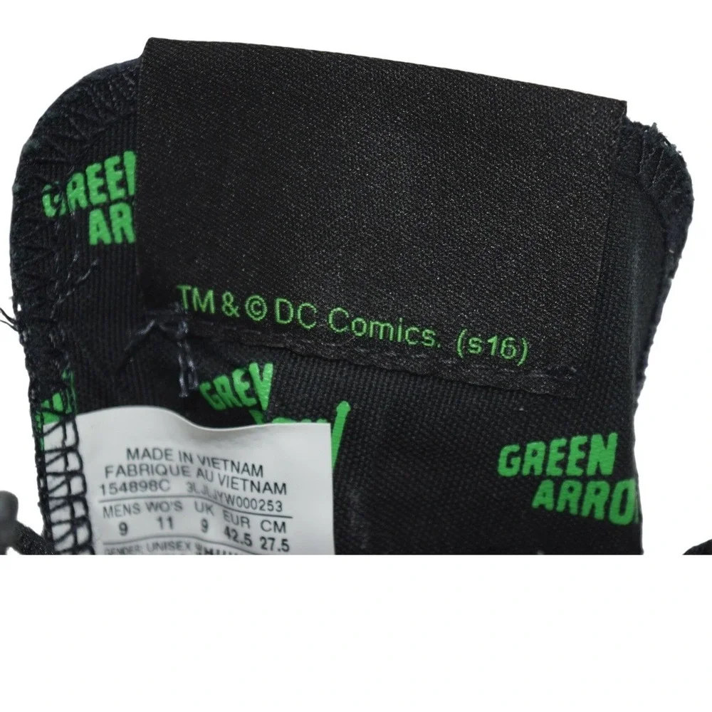 Converse Chuck Taylor‎ All Star Mens 9 Green Arrow DC Comics High Top NWOT - Picture 9 of 13